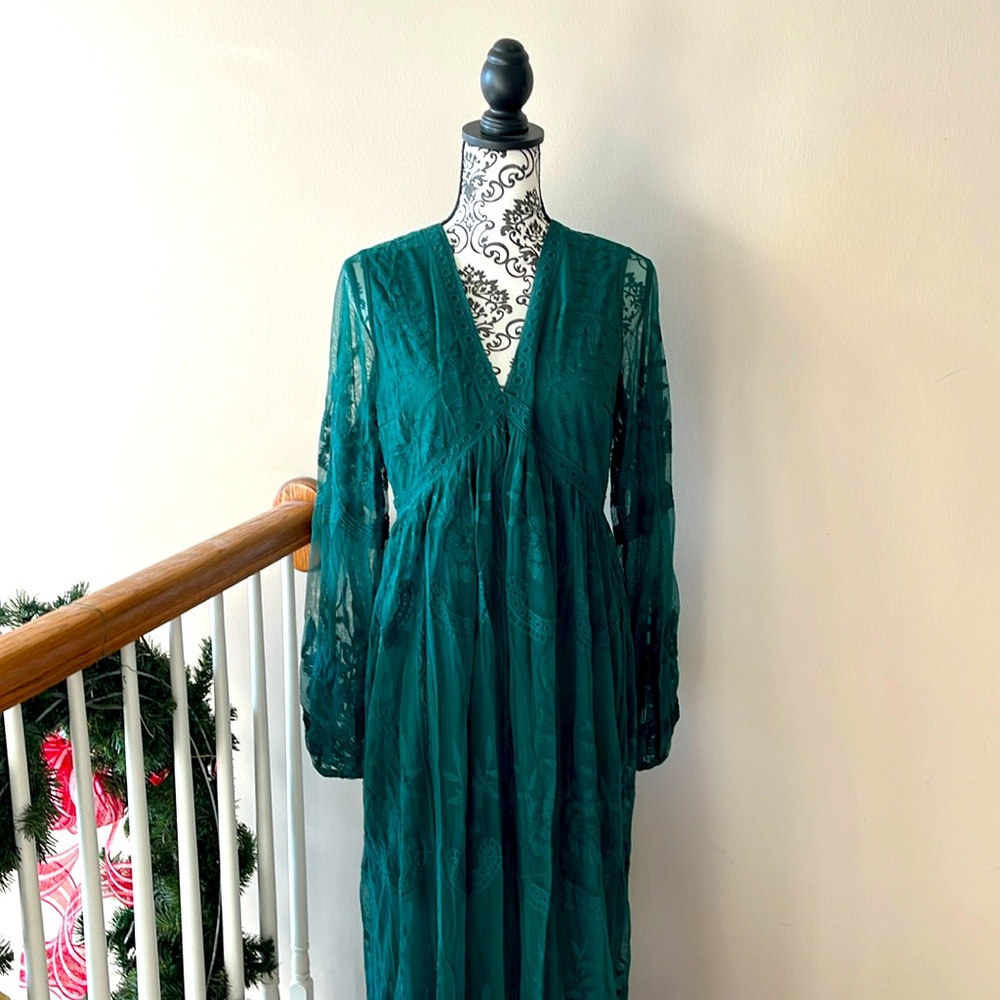๐ Pinkblush Lace Maxi Dress (Maternity)